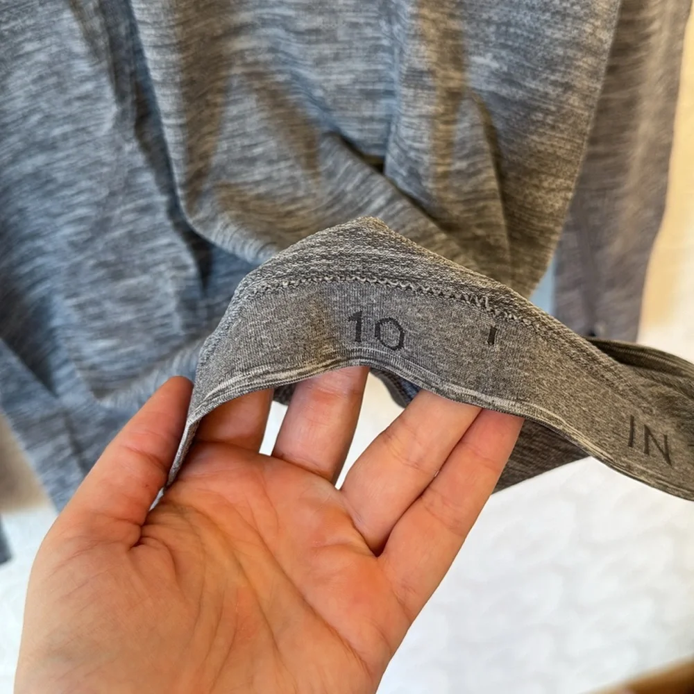 Lululemon Swiftly Tech Long Sleeve Crew Heathered Slate Gray Size 10